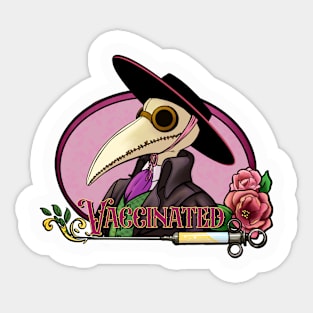 Vaccinated from plague Sticker